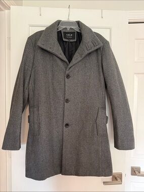 Men's Gray Wool Pea Coat